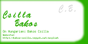 csilla bakos business card